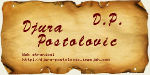 Đura Postolović vizit kartica